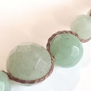 36" Sterling Silver 925 Faceted Aventurine Necklac